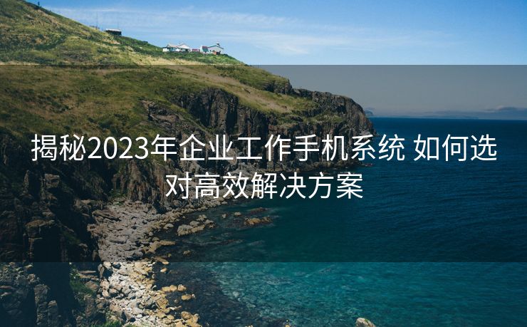 揭秘2023年企业工作手机系统 如何选对高效解决方案
