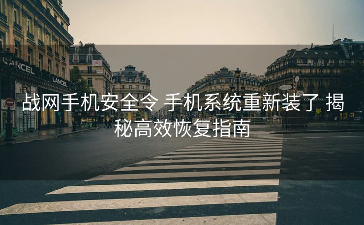 战网手机安全令 手机系统重新装了 揭秘高效恢复指南