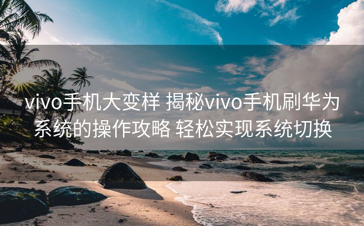vivo手机大变样 揭秘vivo手机刷华为系统的操作攻略 轻松实现系统切换