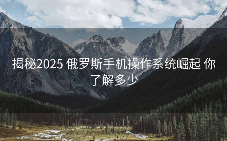 揭秘2025 俄罗斯手机操作系统崛起 你了解多少