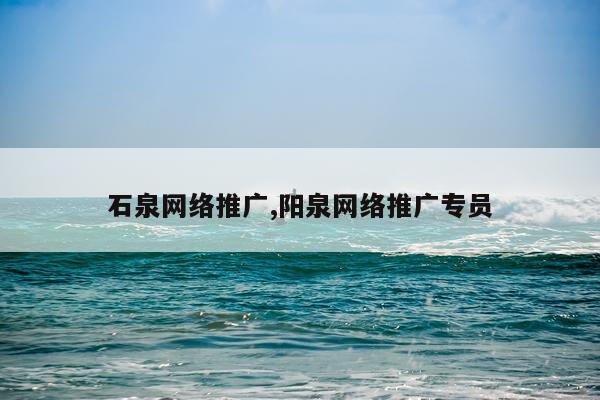 石泉网络推广,阳泉网络推广专员