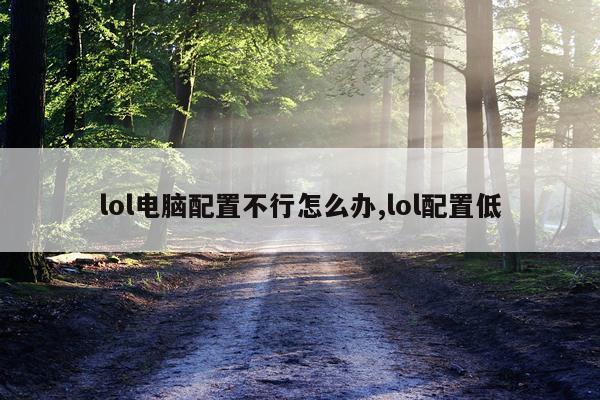 lol电脑配置不行怎么办,lol配置低