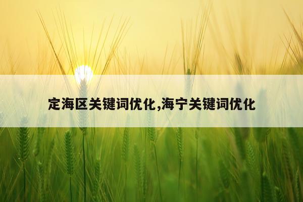 定海区关键词优化,海宁关键词优化