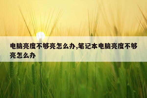 电脑亮度不够亮怎么办,笔记本电脑亮度不够亮怎么办