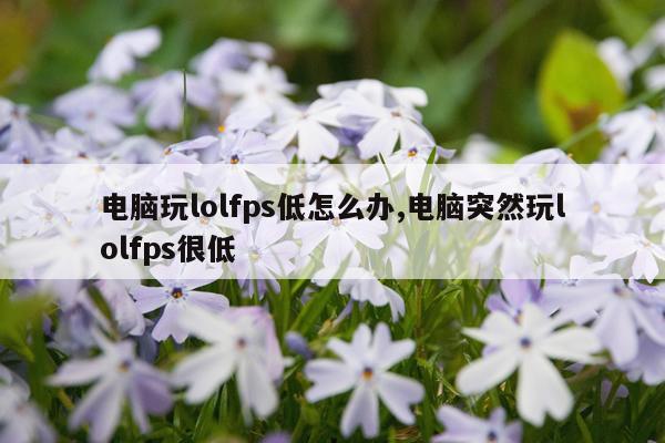 电脑玩lolfps低怎么办,电脑突然玩lolfps很低