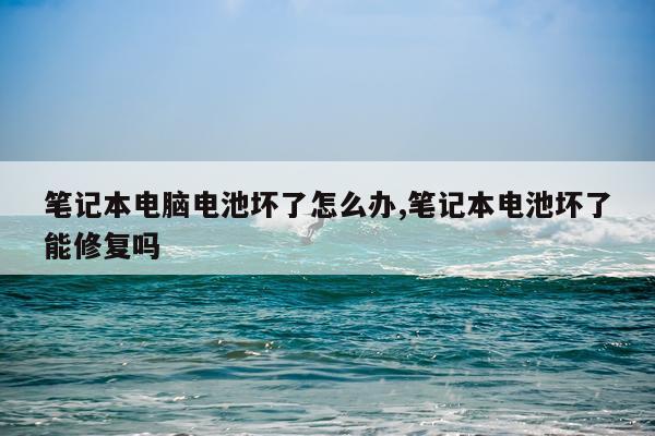 笔记本电脑电池坏了怎么办,笔记本电池坏了能修复吗