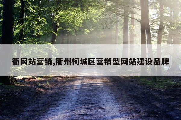 衢网站营销,衢州柯城区营销型网站建设品牌