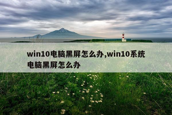 win10电脑黑屏怎么办,win10系统电脑黑屏怎么办