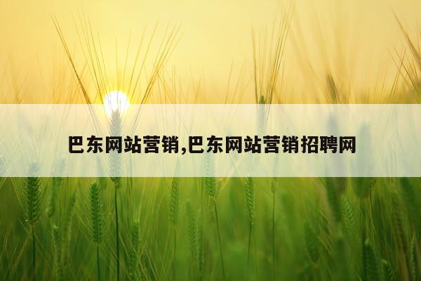 巴东网站营销,巴东网站营销招聘网