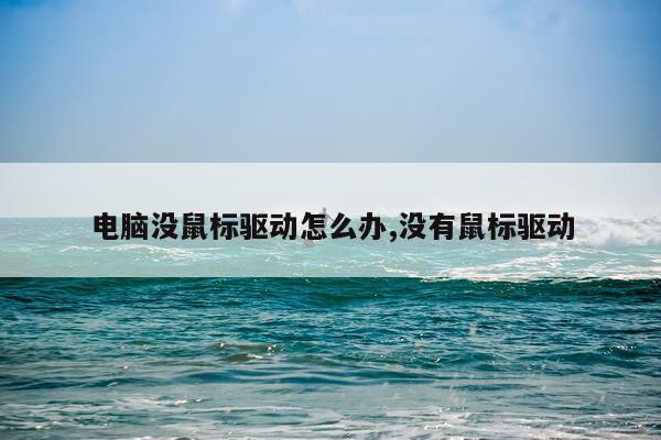 电脑没鼠标驱动怎么办,没有鼠标驱动