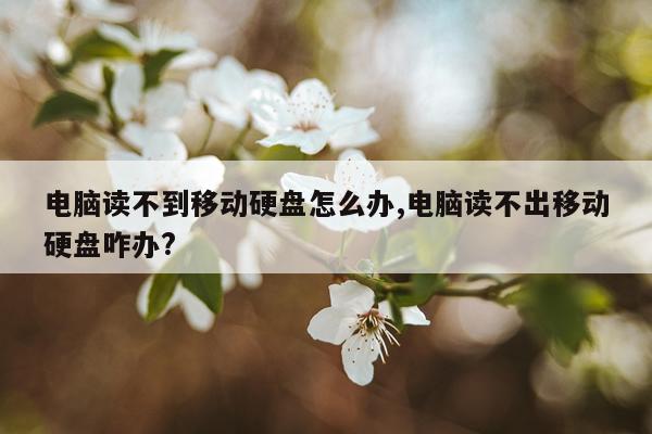 电脑读不到移动硬盘怎么办,电脑读不出移动硬盘咋办?