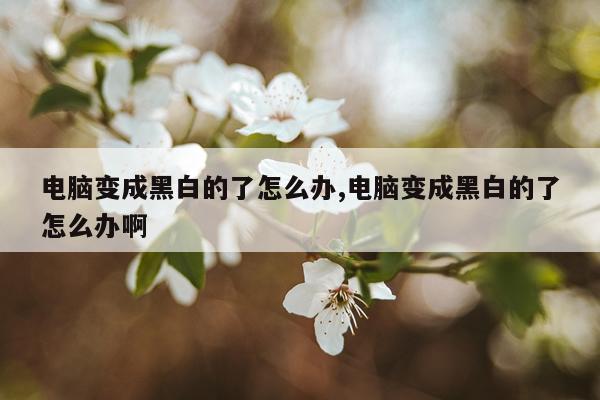 电脑变成黑白的了怎么办,电脑变成黑白的了怎么办啊