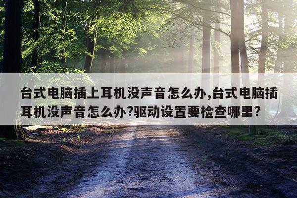 台式电脑插上耳机没声音怎么办,台式电脑插耳机没声音怎么办?驱动设置要检查哪里?