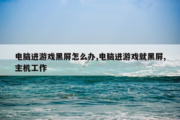电脑进游戏黑屏怎么办,电脑进游戏就黑屏,主机工作