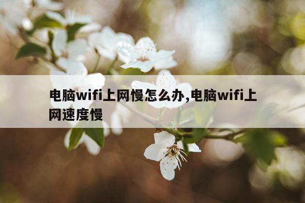 电脑wifi上网慢怎么办,电脑wifi上网速度慢