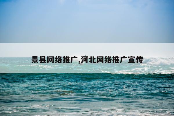 景县网络推广,河北网络推广宣传
