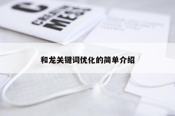 和龙关键词优化的简单介绍