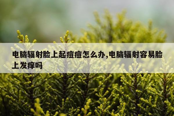 电脑辐射脸上起痘痘怎么办,电脑辐射容易脸上发痒吗