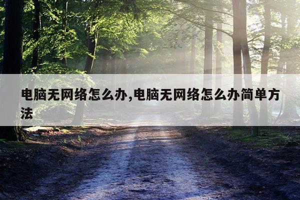 电脑无网络怎么办,电脑无网络怎么办简单方法