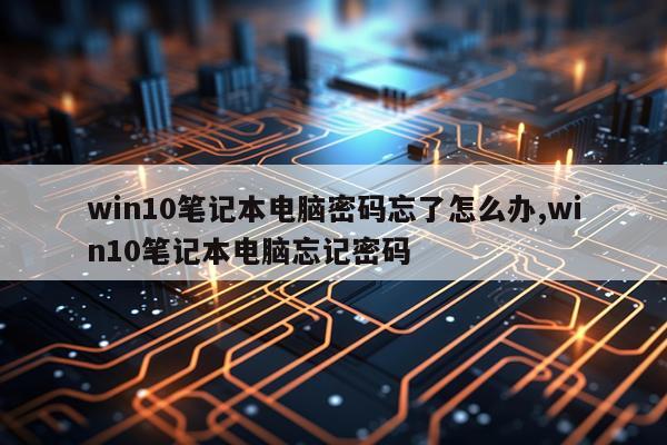 win10笔记本电脑密码忘了怎么办,win10笔记本电脑忘记密码