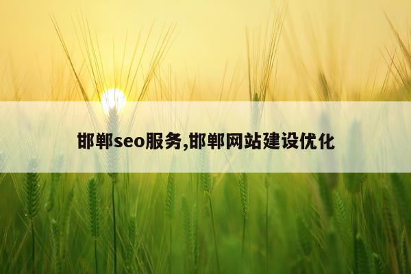 邯郸seo服务,邯郸网站建设优化