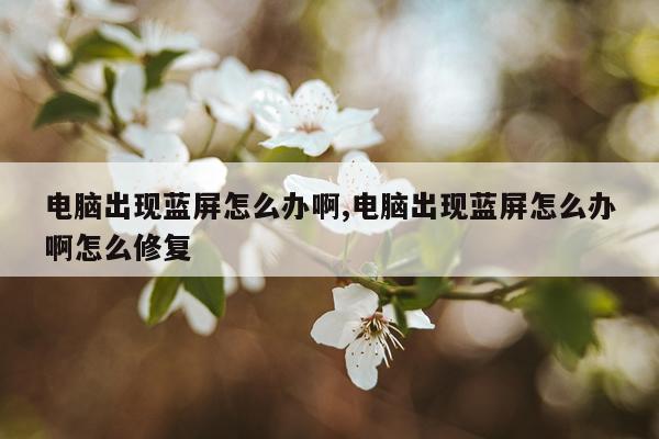 电脑出现蓝屏怎么办啊,电脑出现蓝屏怎么办啊怎么修复