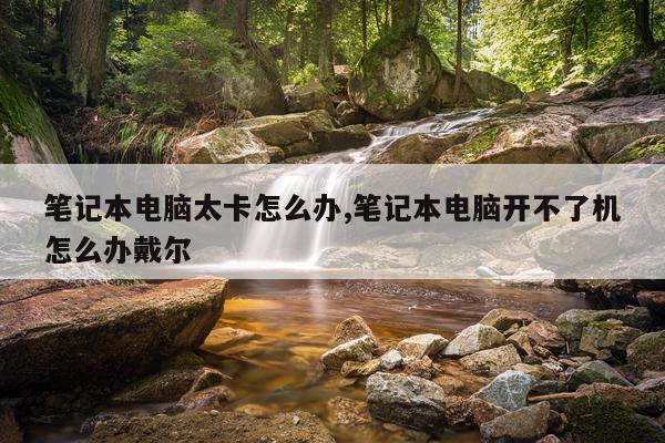 笔记本电脑太卡怎么办,笔记本电脑开不了机怎么办戴尔