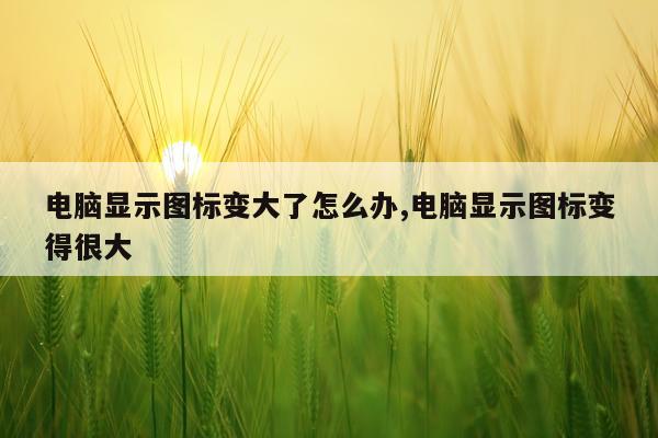 电脑显示图标变大了怎么办,电脑显示图标变得很大