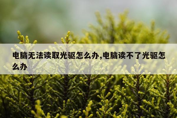 电脑无法读取光驱怎么办,电脑读不了光驱怎么办
