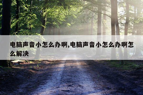 电脑声音小怎么办啊,电脑声音小怎么办啊怎么解决