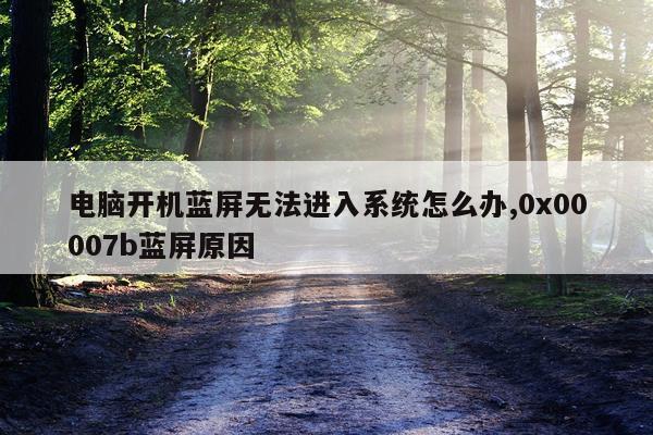 电脑开机蓝屏无法进入系统怎么办,0x00007b蓝屏原因
