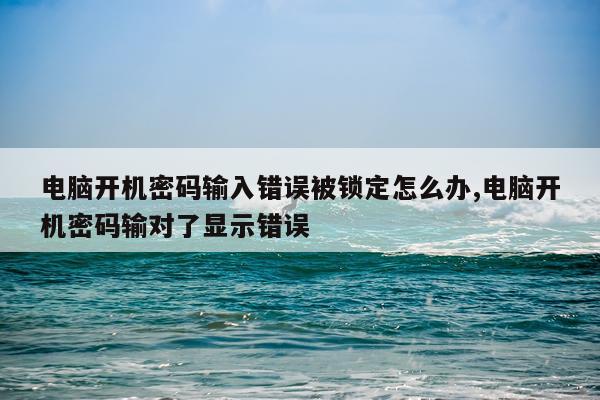 电脑开机密码输入错误被锁定怎么办,电脑开机密码输对了显示错误