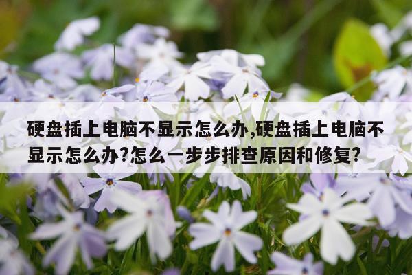硬盘插上电脑不显示怎么办,硬盘插上电脑不显示怎么办?怎么一步步排查原因和修复?