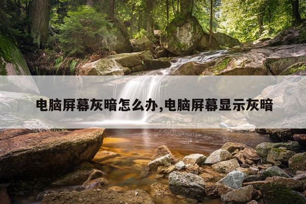 电脑屏幕灰暗怎么办,电脑屏幕显示灰暗