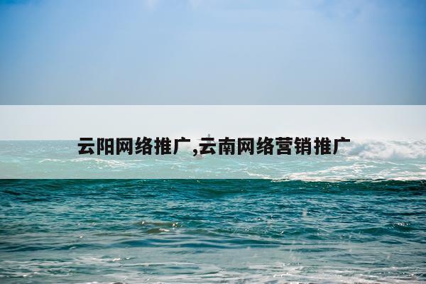 云阳网络推广,云南网络营销推广