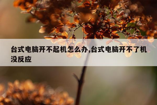 台式电脑开不起机怎么办,台式电脑开不了机没反应