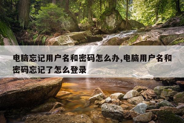 电脑忘记用户名和密码怎么办,电脑用户名和密码忘记了怎么登录