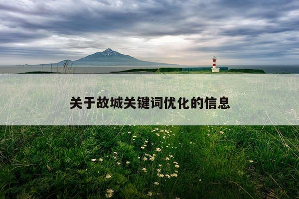 关于故城关键词优化的信息