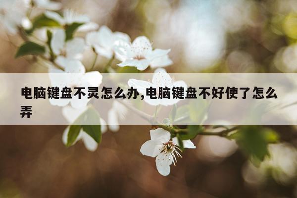 电脑键盘不灵怎么办,电脑键盘不好使了怎么弄