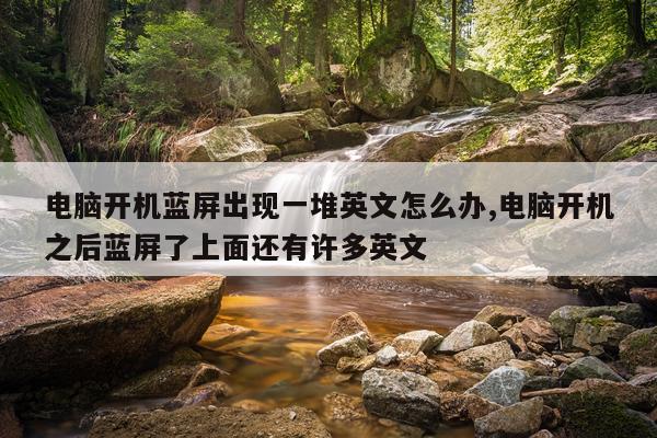 电脑开机蓝屏出现一堆英文怎么办,电脑开机之后蓝屏了上面还有许多英文