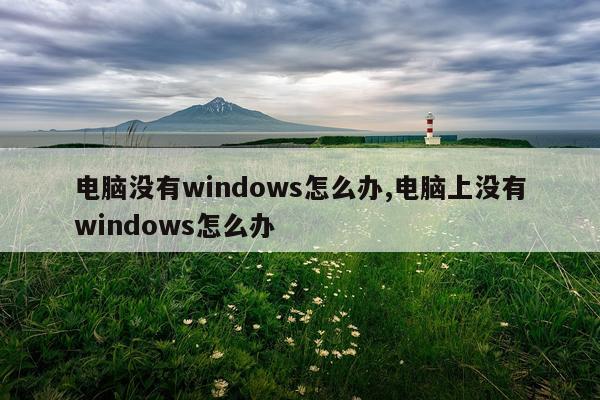 电脑没有windows怎么办,电脑上没有windows怎么办