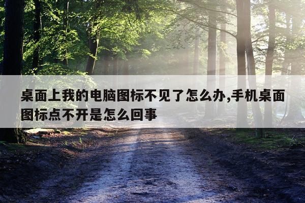 桌面上我的电脑图标不见了怎么办,手机桌面图标点不开是怎么回事