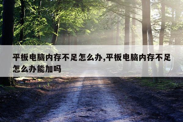 平板电脑内存不足怎么办,平板电脑内存不足怎么办能加吗