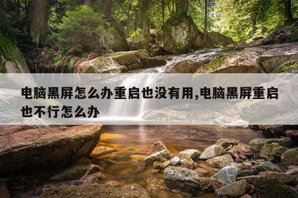 电脑黑屏怎么办重启也没有用,电脑黑屏重启也不行怎么办