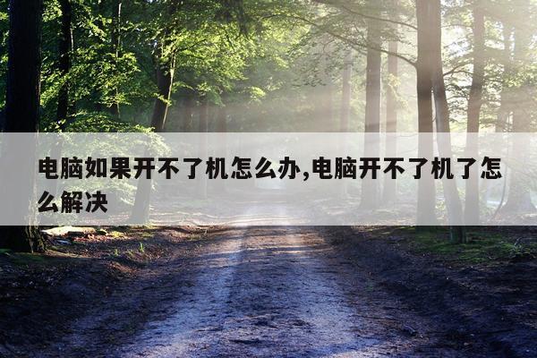 电脑如果开不了机怎么办,电脑开不了机了怎么解决