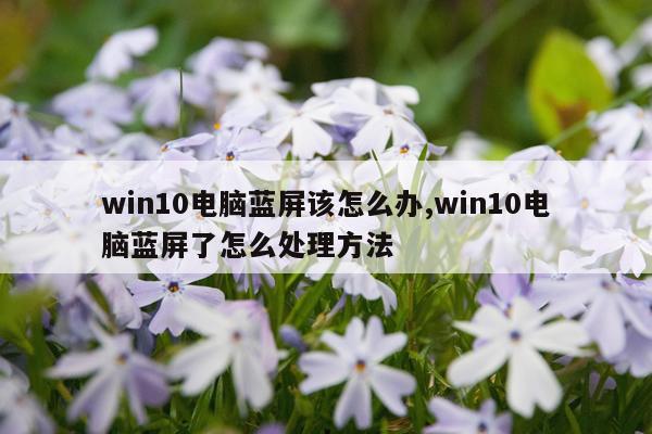 win10电脑蓝屏该怎么办,win10电脑蓝屏了怎么处理方法