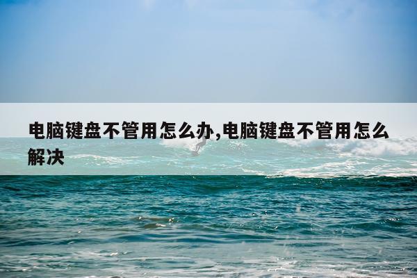 电脑键盘不管用怎么办,电脑键盘不管用怎么解决