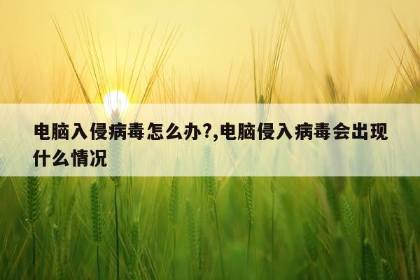 电脑入侵病毒怎么办?,电脑侵入病毒会出现什么情况