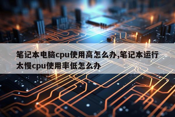 笔记本电脑cpu使用高怎么办,笔记本运行太慢cpu使用率低怎么办