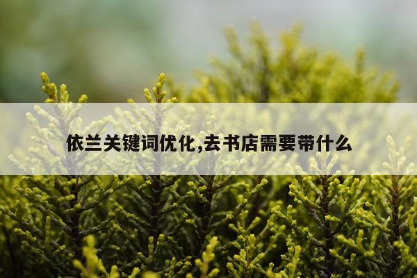 依兰关键词优化,去书店需要带什么